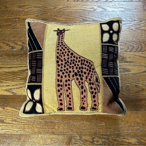 Giraffe Tapestry Accent Pillow